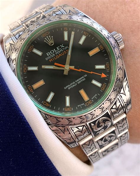 rolex milgauss engraved|rolex milgauss for sale uk.